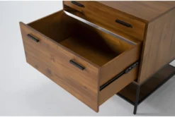 3 Piece Hollis L-Shaped Desk 11 3 Piece Hollis L-Shaped Desk -Furniture Store 281366 brown wood corner desk detail 46