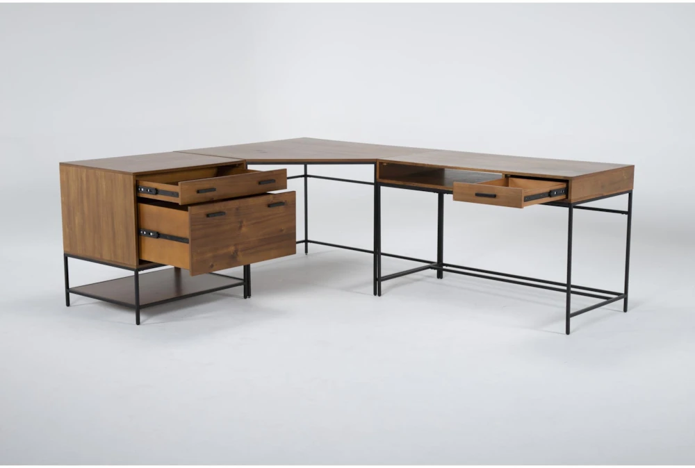 3 Piece Hollis L-Shaped Desk 4 3 Piece Hollis L-Shaped Desk - Image 2