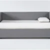 Emmerson II Grey Upholstered Twin Daybed With Trundle -Furniture Store 281496 grey fabric daybed signature 01 1