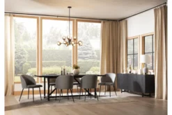 Mika 84" Dining Table -Furniture Store 282193 black wood dining table room 46