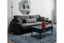 Pascal II Granite 91" Queen Convertible Sofa Sleeper -Furniture Store 282574 grey fabric futonconvertible sofa bed room 60