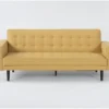 Petula II Mustard 85" Convertible Sofa Bed -Furniture Store 282575 yellow fabric futonconvertible sofa bed signature 01 1