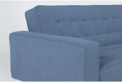 Petula II Blue 85" Convertible Sofa Bed -Furniture Store 282576 blue fabric futonconvertible sofa bed detail 44