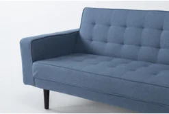 Petula II Blue 85" Convertible Sofa Bed -Furniture Store 282576 blue fabric futonconvertible sofa bed detail 45 1