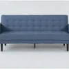 Petula II Blue 85" Convertible Sofa Bed -Furniture Store 282576 blue fabric futonconvertible sofa bed signature 01