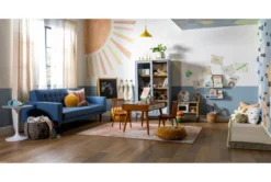 Petula II Blue 85" Convertible Sofa Bed -Furniture Store 282576 blue fabric sofa room 59 1