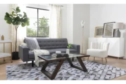 Petula II Slate 85" Convertible Sofa Bed -Furniture Store 282577 grey fabric futonconvertible sofa bed room 41