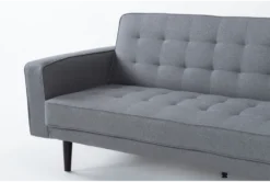 Petula II Slate 85" Convertible Sofa Bed -Furniture Store 282577 grey fabric futonconvertible sofa bed v2 detail 49
