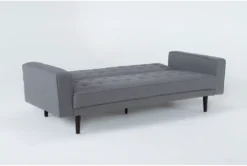 Petula II Slate 85" Convertible Sofa Bed -Furniture Store 282577 grey fabric futonconvertible sofa bed v2 side 48