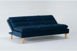 Piper Blue 71" Convertible Sofa Bed 12 Piper Blue 71" Convertible Sofa Bed -Furniture Store 282580 blue fabric futonconvertible sofa bed side 20