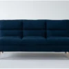 Piper Blue 71" Convertible Sofa Bed -Furniture Store 282580 blue fabric futonconvertible sofa bed signature 01