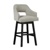 Remy White Upholstered Swivel 31" Bar Stool Set Of 2 -Furniture Store 282633 white multi media bar stool signature 01