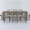 Luis 72"-90" Dining With Wood Back Chairs Set For 8 -Furniture Store 282685 beige wood dining set signature 01