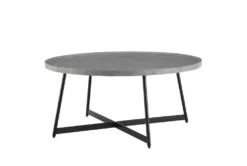 Weldon Grey 35" Round Coffee Table -Furniture Store 282817 grey wood coffee table detail 45