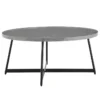 Weldon Grey 35" Round Coffee Table -Furniture Store 282817 grey wood coffee table signature 01