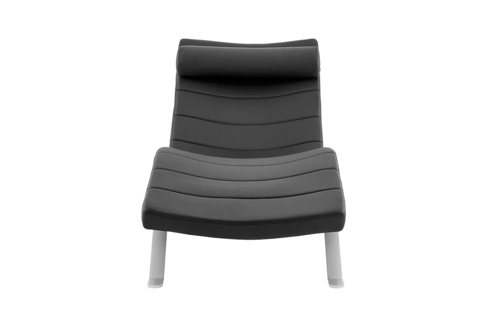 Zangari Black Chaise Lounge With Silver Base 6 Zangari Black Chaise Lounge With Silver Base - Image 4