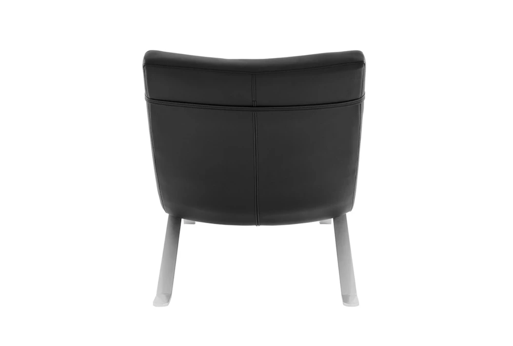 Zangari Black Chaise Lounge With Silver Base 7 Zangari Black Chaise Lounge With Silver Base - Image 5