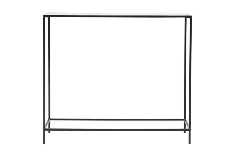 Zola Glass 36" Console Table With Black Base 3 Zola Glass 36" Console Table With Black Base