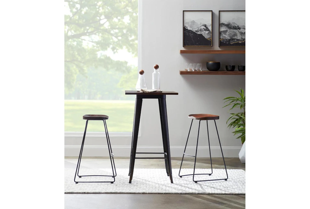 Weisman Antique Black And Walnut 41" Bar Table 8 Weisman Antique Black And Walnut 41" Bar Table - Image 6