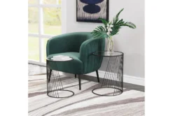 Clear Glass & Black Nesting Tables -Furniture Store 283831 clear metal accent table room 85