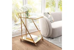 Mirror & Gold Bar Cart -Furniture Store 283836 gold metal bar cabinet room 85