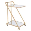 Mirror & Gold Bar Cart -Furniture Store 283836 gold metal bar cart signature 04