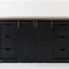 Pepper Creek Vintage Black 60" Sideboard -Furniture Store 283892 black wood buffet signature 01