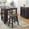 Pepper Creek Vintage Black 36" Counter Set For 2 -Furniture Store 283893 black wood counter height set room 85