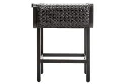 Black Woven End Table -Furniture Store 284147 black multi media accent table side 14