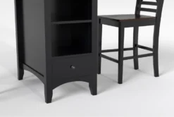 Kennedy Black 48" Counter With X Back Stools Set For 2 -Furniture Store 284205 black wood counter height set detail 45