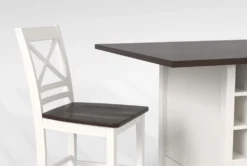 Kennedy White 48" Counter With X Back Stools Set For 2 12 Kennedy White 48" Counter With X Back Stools Set For 2 -Furniture Store 284209 white wood counter height set detail 44