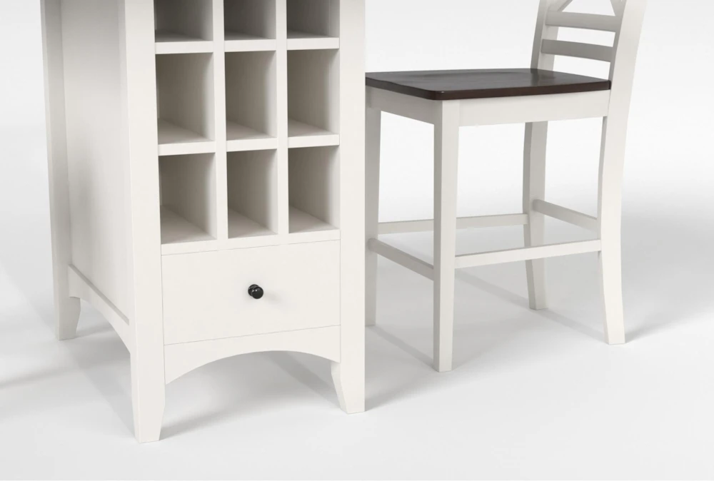 Kennedy White 48" Counter With X Back Stools Set For 2 8 Kennedy White 48" Counter With X Back Stools Set For 2 - Image 6