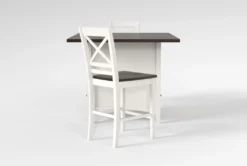 Kennedy White 48" Counter With X Back Stools Set For 2 11 Kennedy White 48" Counter With X Back Stools Set For 2 -Furniture Store 284209 white wood counter height set side 20