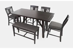 Henley Counter With Bench + Stool Set For 6