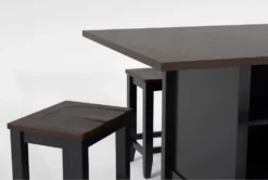Kennedy Black 48" Counter With Backless Stools Set For 4 -Furniture Store 284215 black wood dining set detail 44