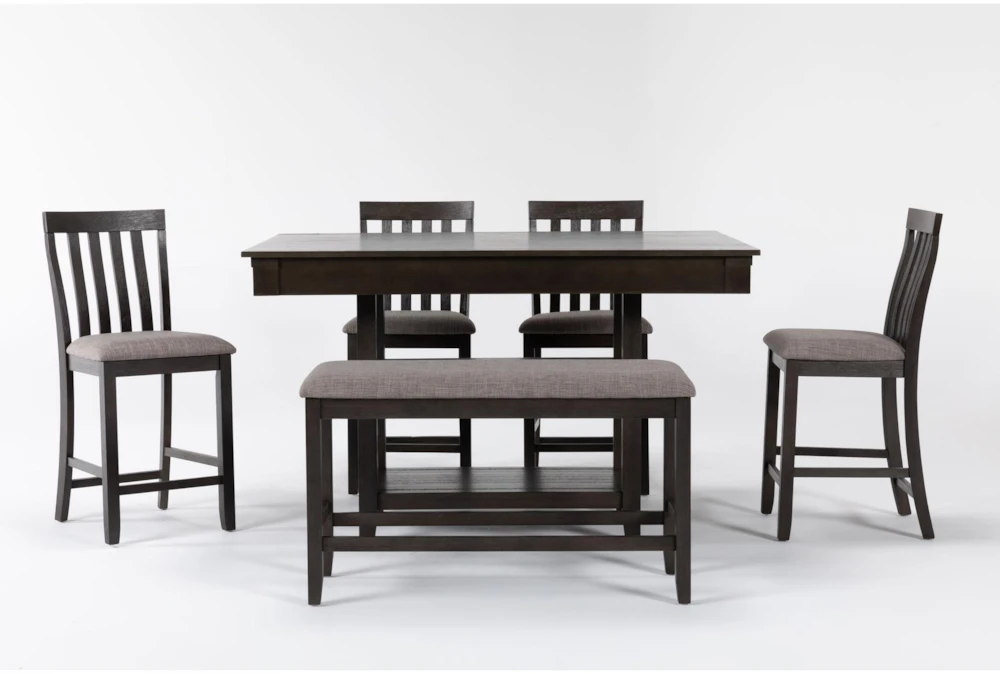 Westshore Grey 60" Counter Set With Bench For 6 3 Westshore Grey 60" Counter Set With Bench For 6