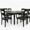 Pepper Creek Vintage 48" Black Round Dining Set For 6 -Furniture Store 284356 black wood counter height set signature 01