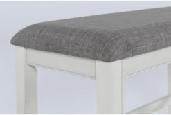 Sutton White Counter Bench -Furniture Store 284446 white wood counter height bench detail 45