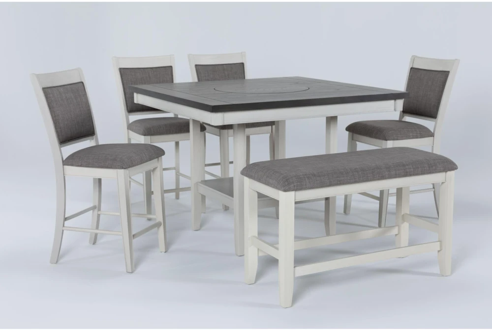 Sutton White 48" Counter Set For 6 4 Sutton White 48" Counter Set For 6 - Image 2