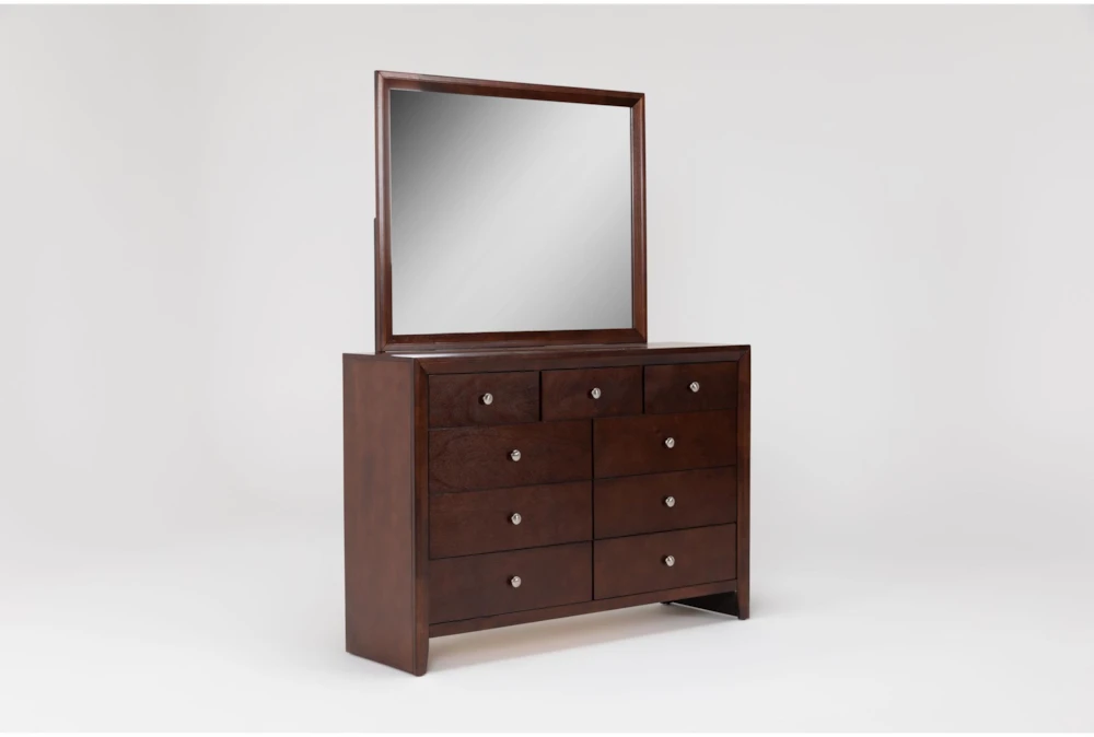 Eva Brown 9 Drawer Dresser/Mirror 4 Eva Brown 9 Drawer Dresser/Mirror - Image 2