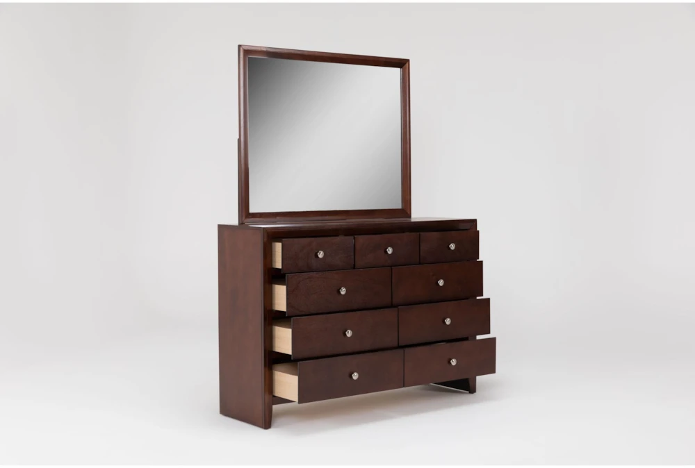 Eva Brown 9 Drawer Dresser/Mirror 5 Eva Brown 9 Drawer Dresser/Mirror - Image 3