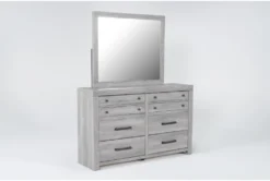 Tundy 6 Drawer Dresser/Mirror -Furniture Store 284835 grey mdf dresser and mirror set side 18