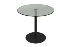 Cadiz Clear Glass And Matte Black 36" Round Bistro Table 7 Cadiz Clear Glass And Matte Black 36" Round Bistro Table -Furniture Store 284900 detail v2 45