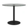 Cadiz Clear Glass And Matte Black 36" Round Bistro Table 1 Cadiz Clear Glass And Matte Black 36" Round Bistro Table -Furniture Store 284900 signature 01