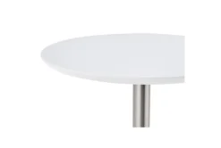 Rodney Matte White And Brushed Stainless Steel 41" Bar Table -Furniture Store 284902 detail 45