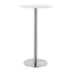 Rodney Matte White And Brushed Stainless Steel 41" Bar Table -Furniture Store 284902 signature 01
