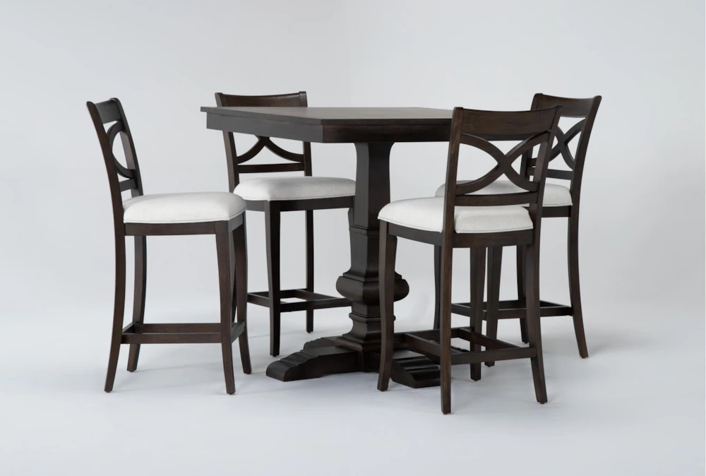 Sorensen 42" Bar Table Set For 4 4 Sorensen 42" Bar Table Set For 4 - Image 2