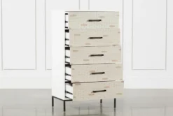 Elden II Chest Of Drawers -Furniture Store 284975 white wood chest of drawers detail 03