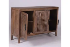 Jovani 57" TV Stand -Furniture Store 285115 brown wood media console detail 44