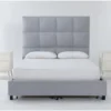 Boswell King Upholstered Storage 3 Piece Bedroom Set With 2 Alton White II Nightstands -Furniture Store 285273 grey fabric bedroom set signature 01